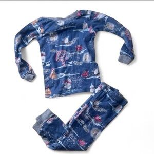 Kids Blue Patterned Pajama Set